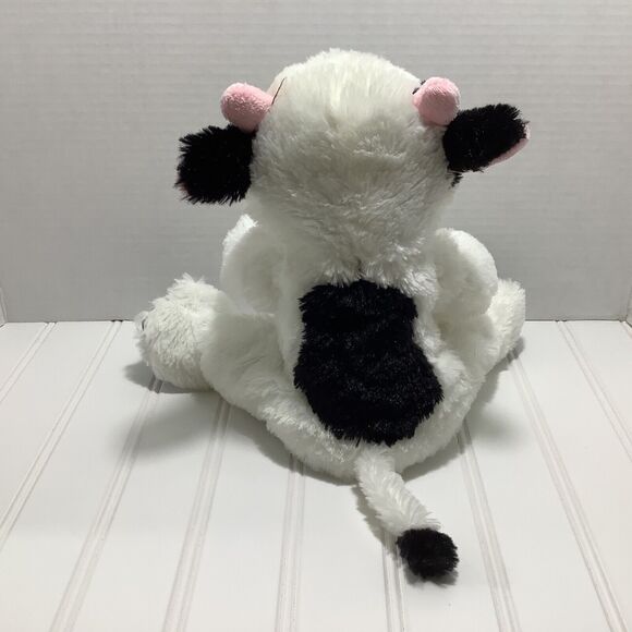 KellyToy White Cow Hand Puppet 9” Plush Black Ears, story time - Picture 5 of 8
